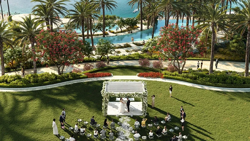 Garden event setting at Wynn Al Marjan Island